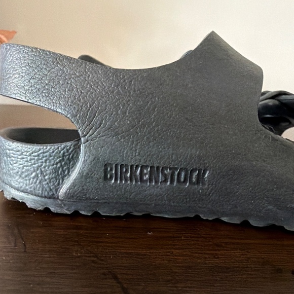 Birkenstock Black Rubber Kids Sandals 2 Straps Size 27 (youth 9-9.5) - Picture 7 of 10